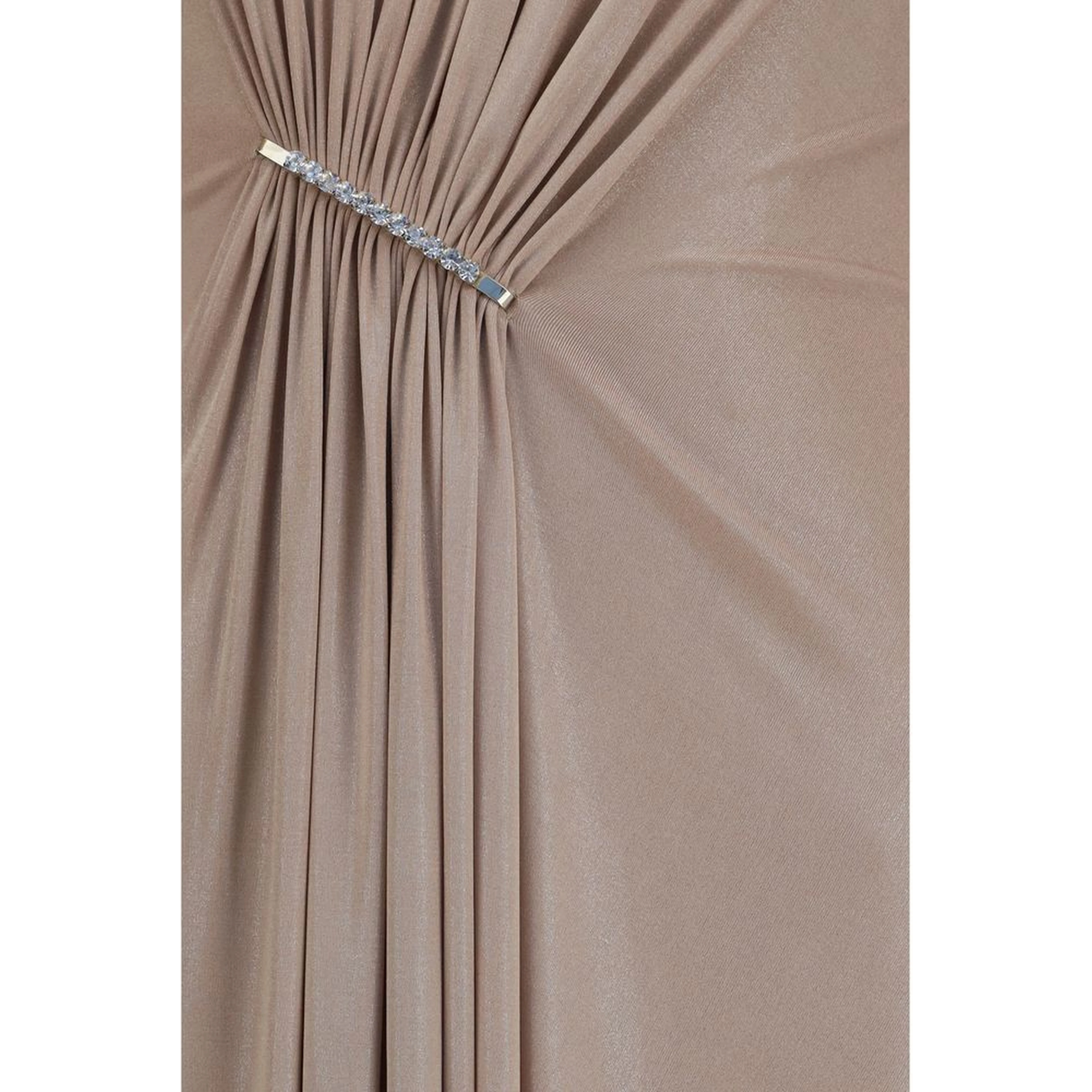 Beige Polyester Casual Dress