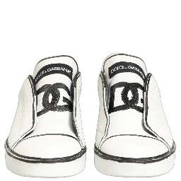 White Leather Portofino Low Top Sneakers Shoes