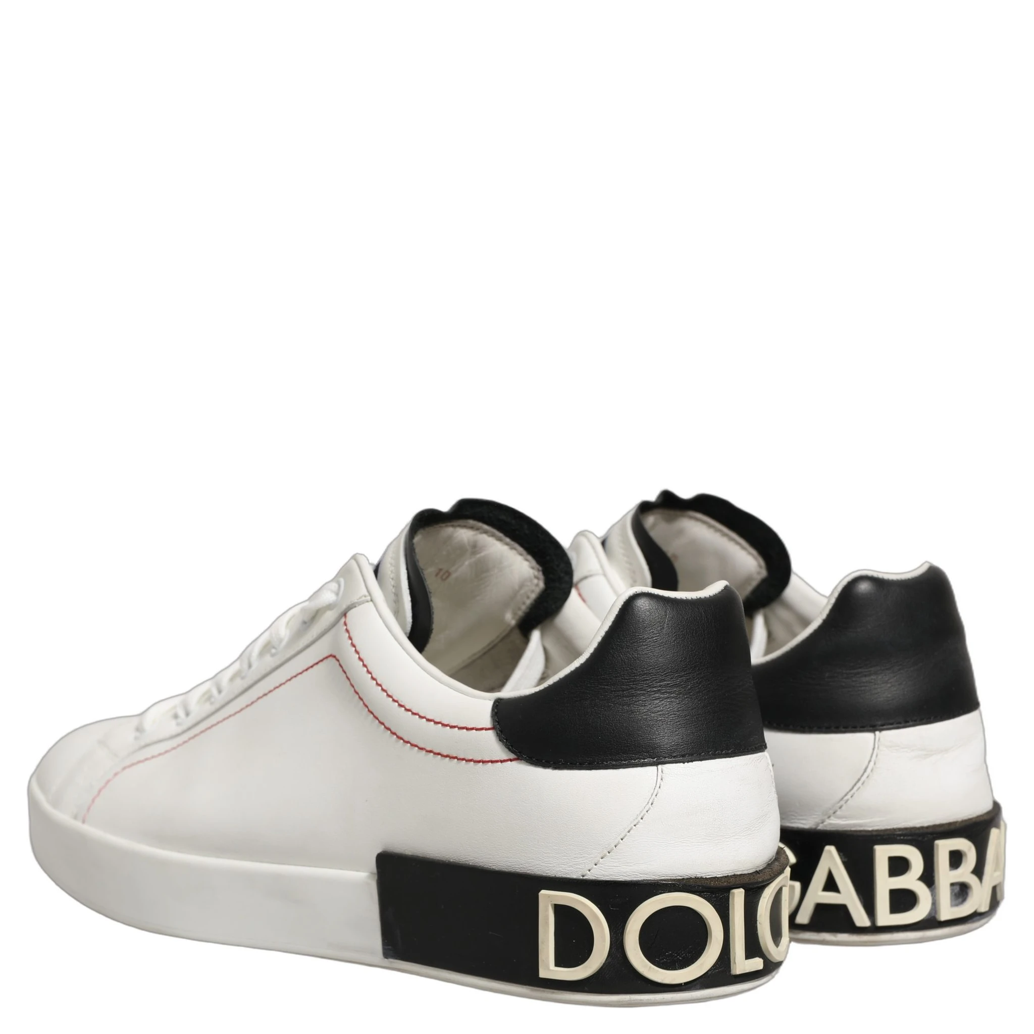 White Black Leather Lace Up Sneakers Shoes