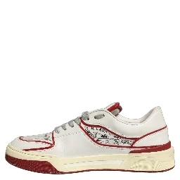 White Red New Roma Graffiti Sneakers Shoes