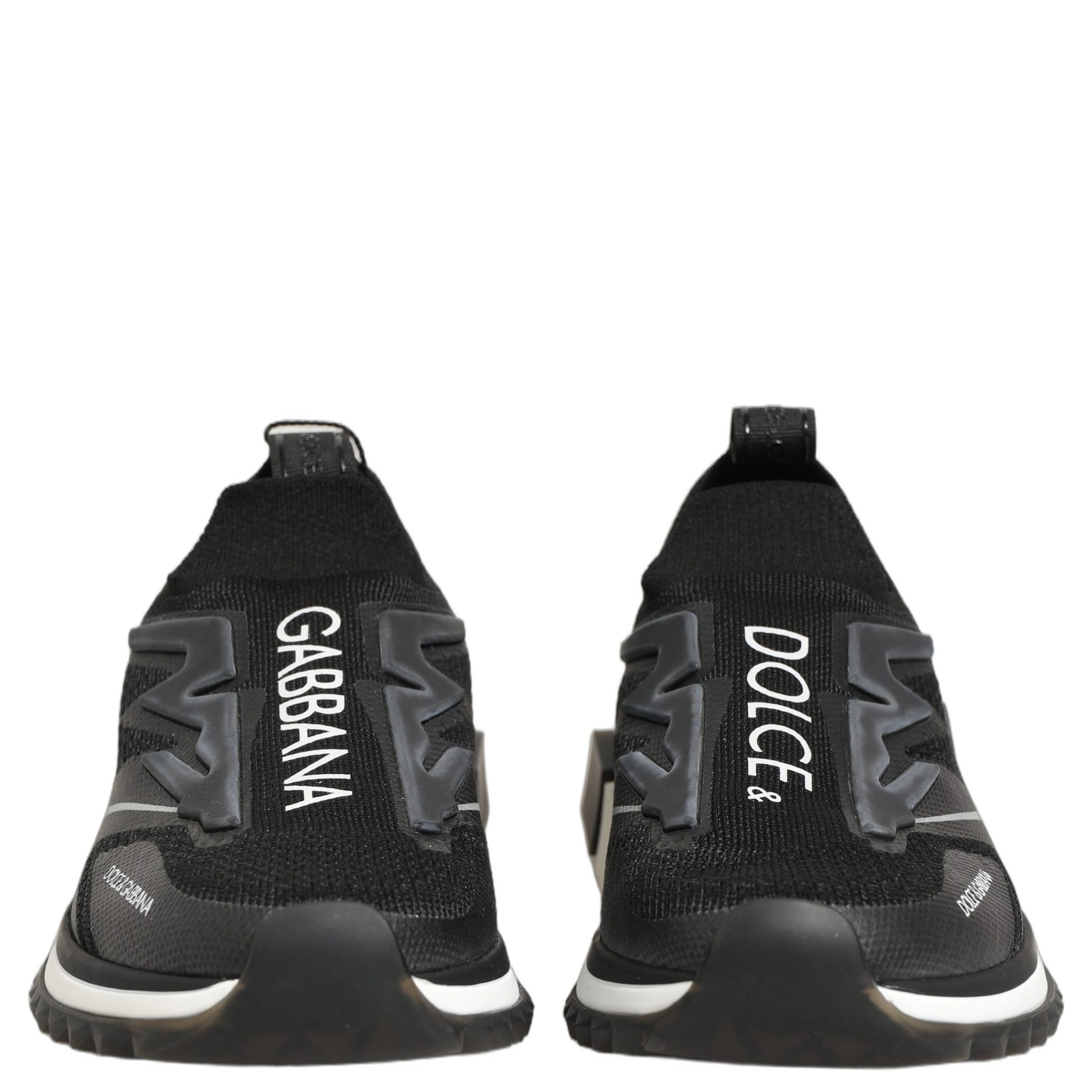 Black White Sorrento Slip-On Logo Sneakers Shoes