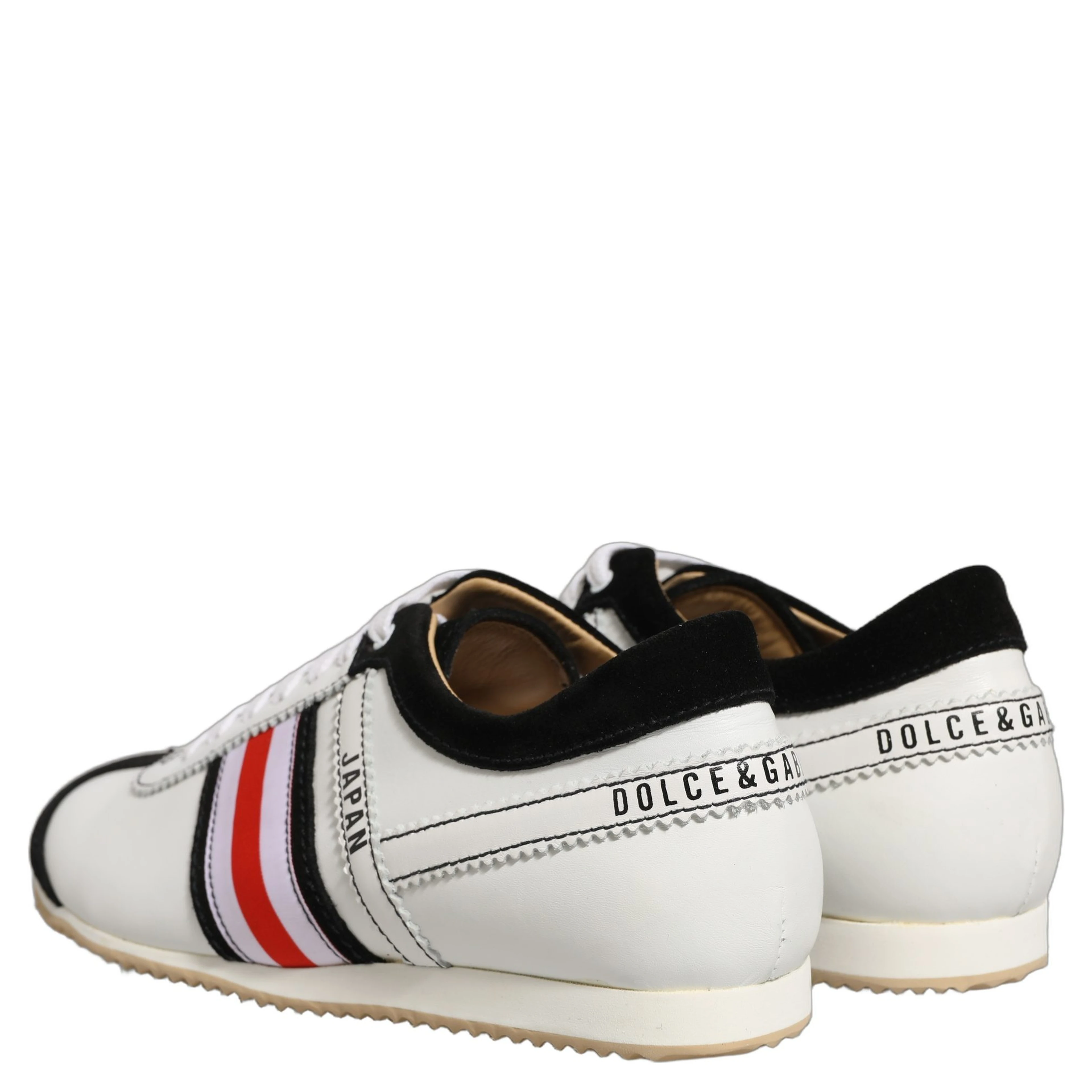 Black White Leather Suede Low Top Sneakers Shoes