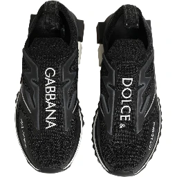 Black White Sorrento Slip-On Logo Sneakers Shoes