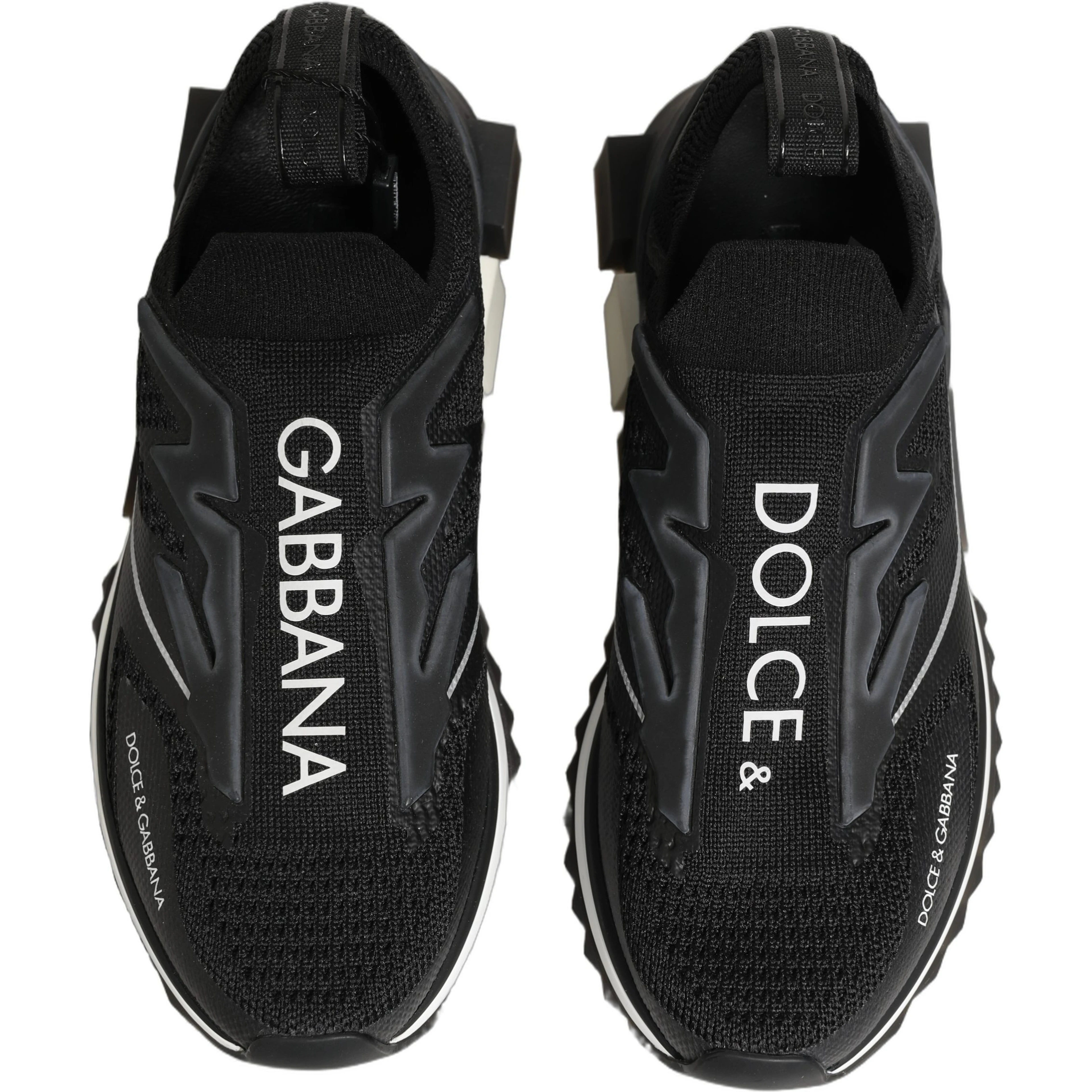 Black White Sorrento Slip-On Logo Sneakers Shoes