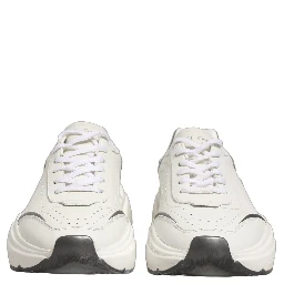 White Silver Daymaster Leather Low Top Sneakers Shoes