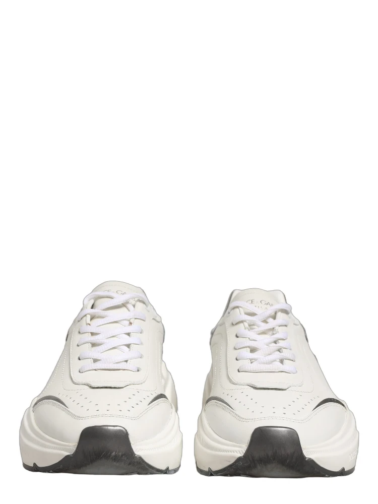 White Silver Daymaster Leather Low Top Sneakers Shoes alternative