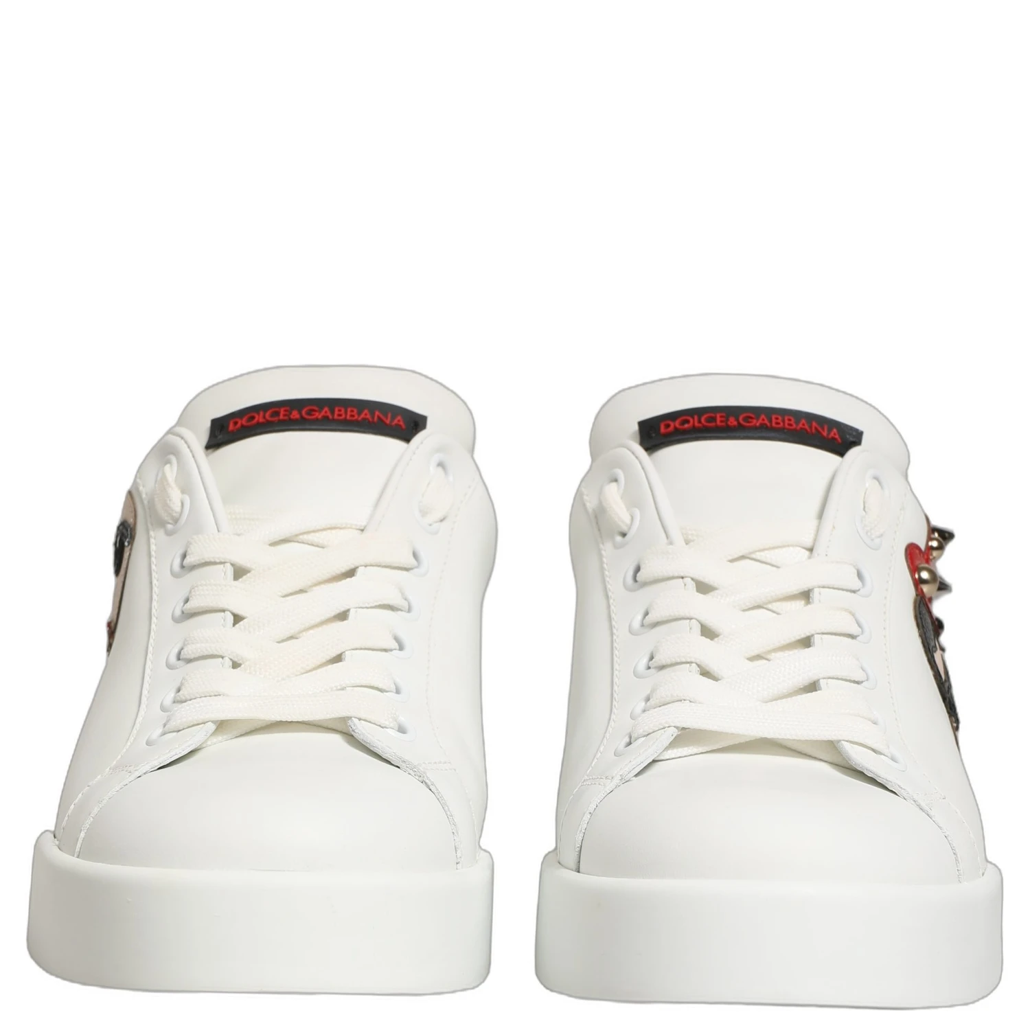 White Patch Calfskin Nappa Portofino Sneakers Shoes