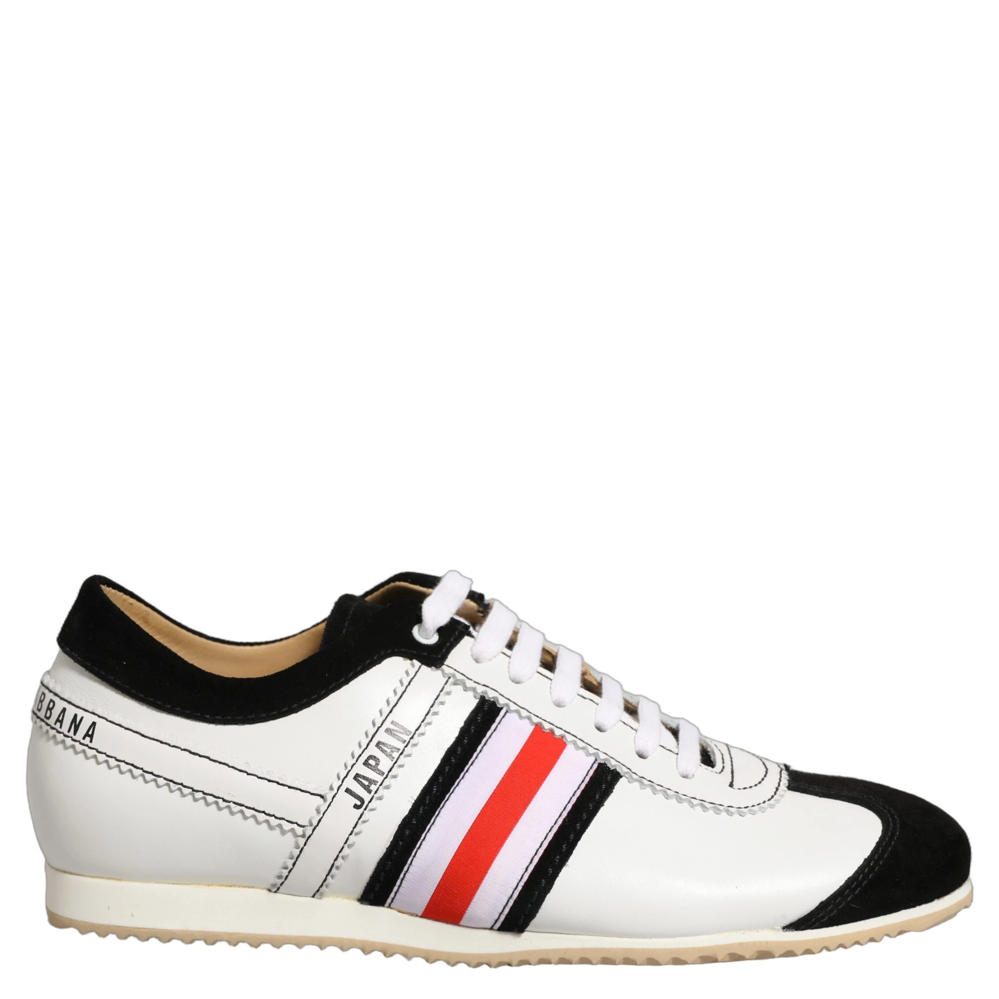 Black White Leather Suede Low Top Sneakers Shoes