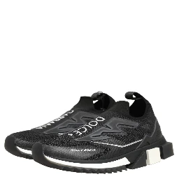 Black White Sorrento Slip-On Logo Sneakers Shoes