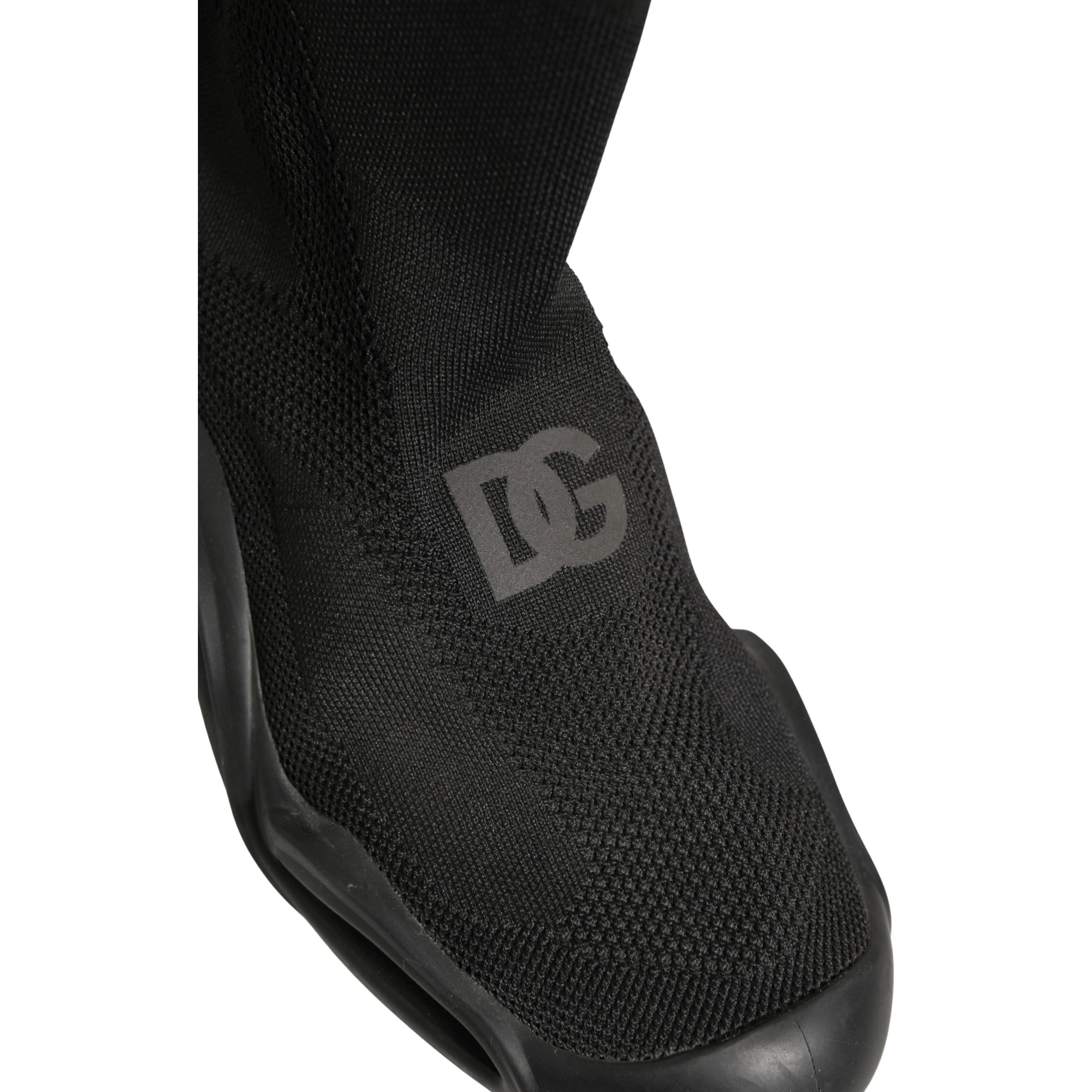 Black Slip On Wave Socks Men Sneakers Shoes