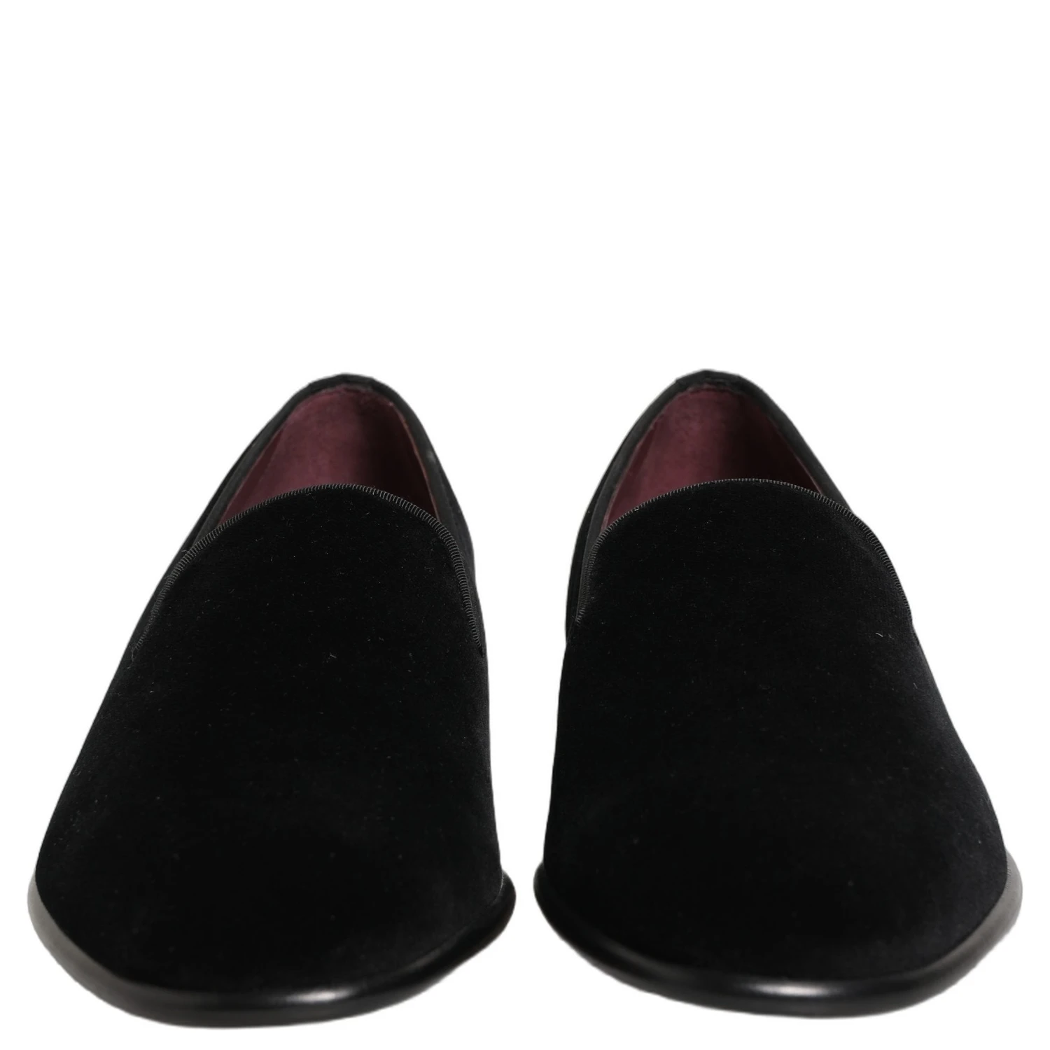 Black Velvet Loafers Formal Men Dress Shoes