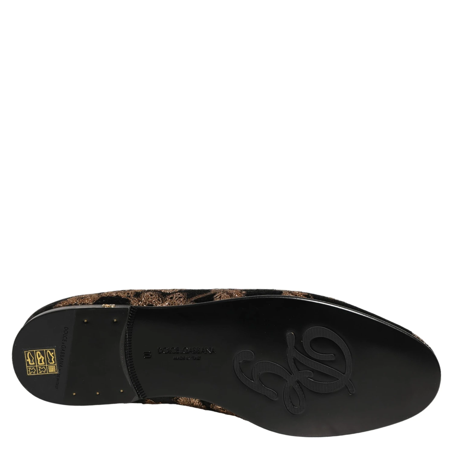 Black Floral Jacquard Dress Loafers Shoes