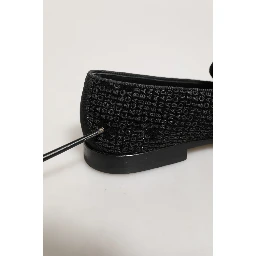 Black Logo Monogram Men Dress Loafers Shoes