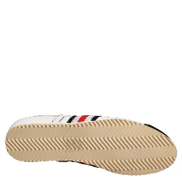 Black White Leather Suede Low Top Sneakers Shoes