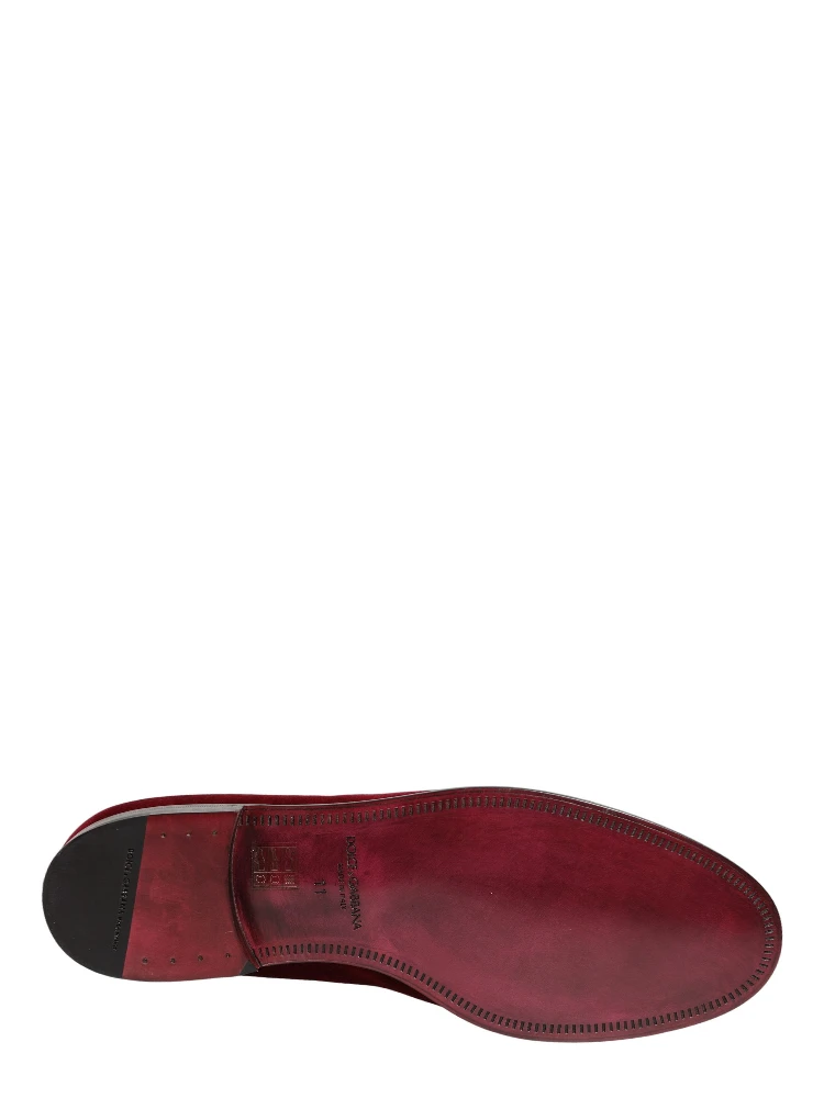 Maroon Velvet Slip On Men Dress Loafers Shoes