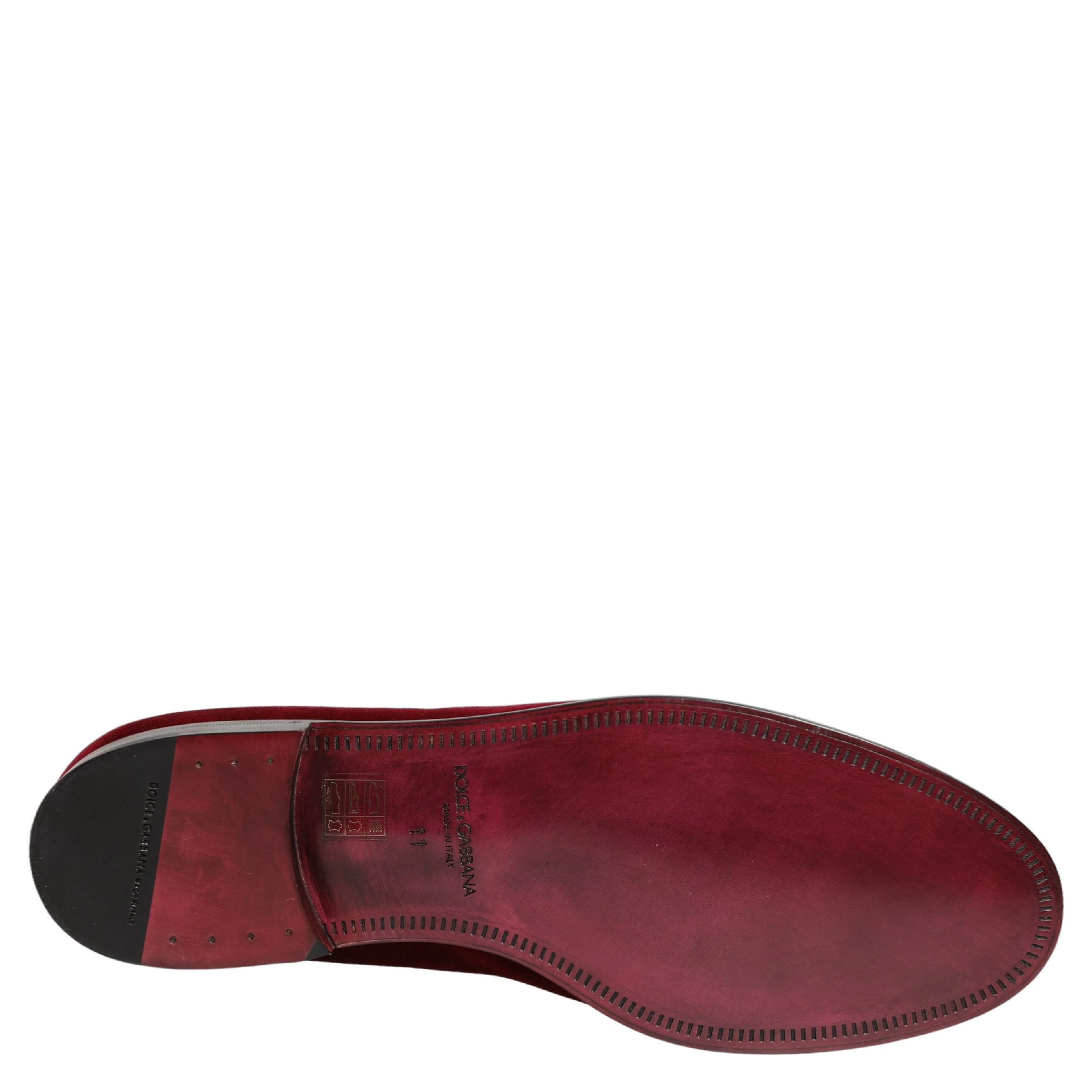 Maroon Velvet Slip On Men Dress Loafers Shoes