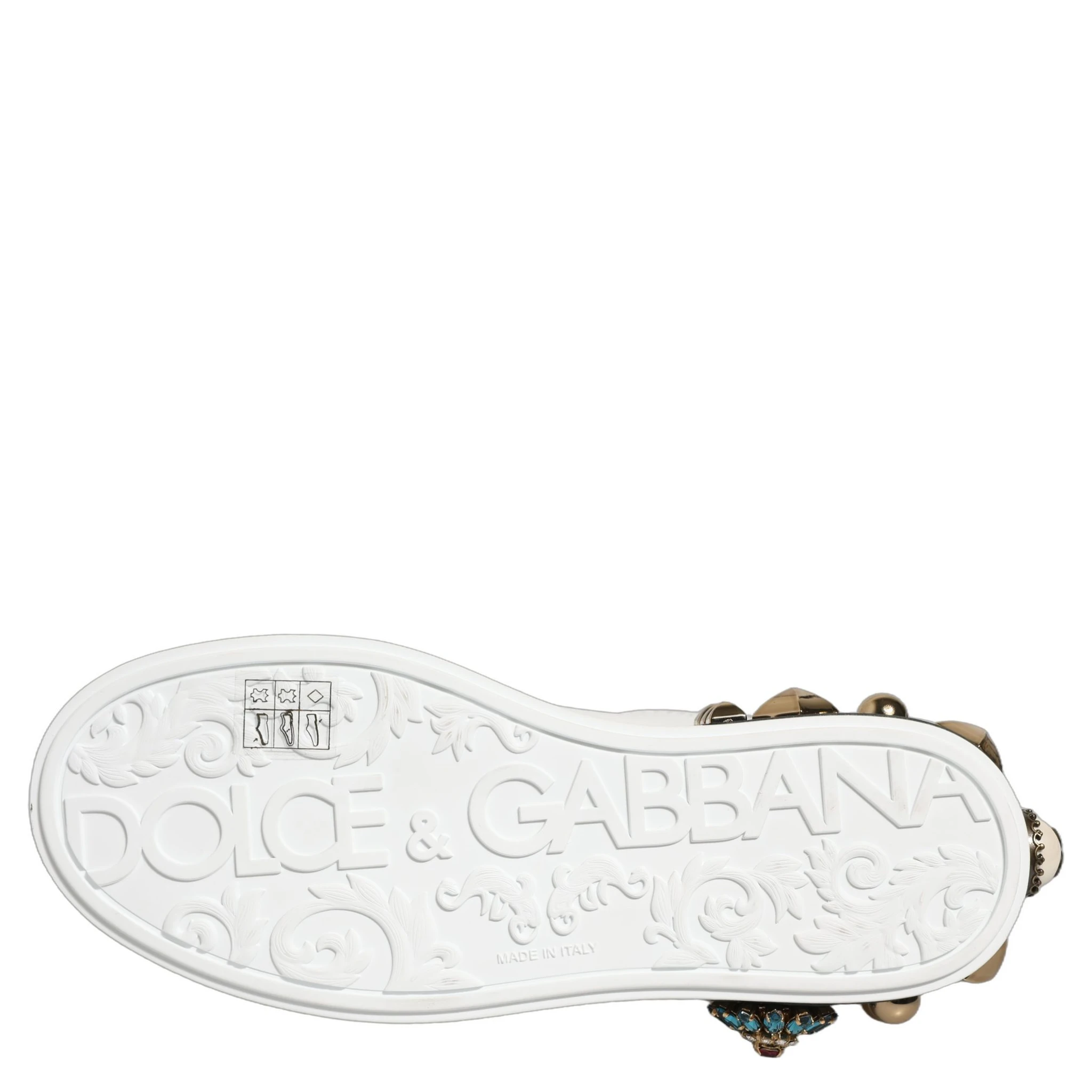 White Gold Studded Portofino Sneakers Shoes