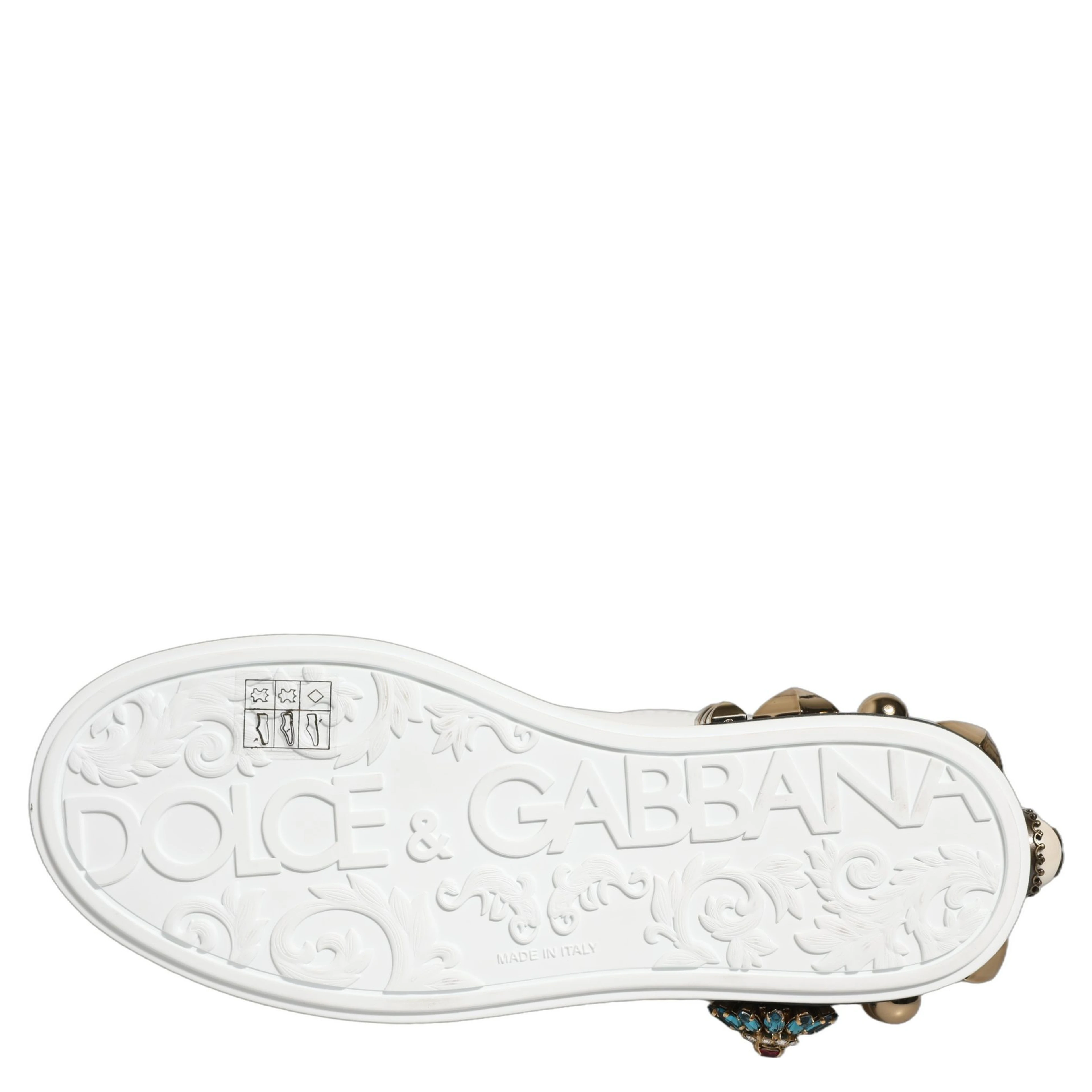 White Gold Studded Portofino Sneakers Shoes
