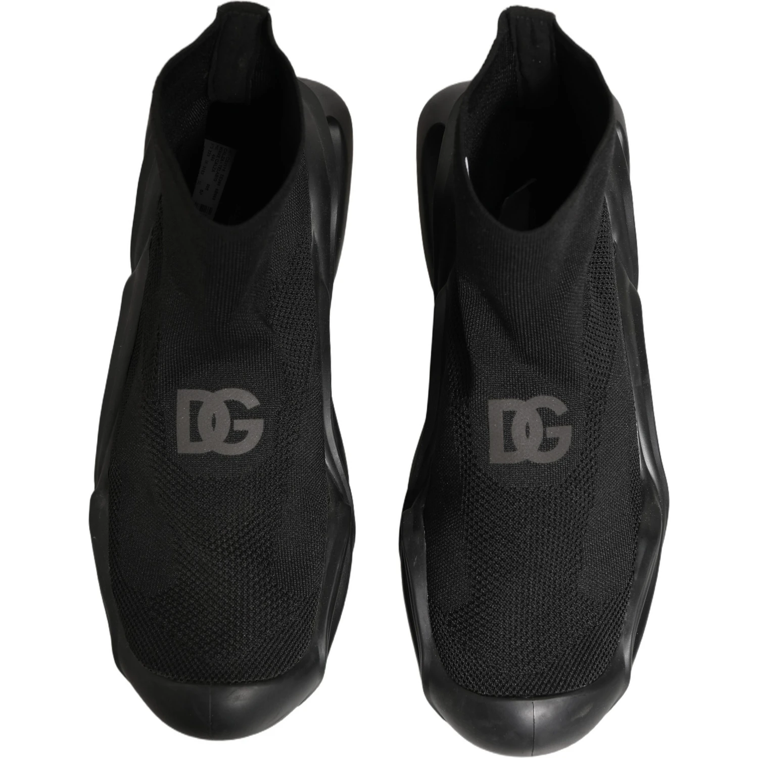 Black Slip On Wave Socks Men Sneakers Shoes