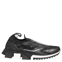 Black White Sorrento Slip-On Logo Sneakers Shoes