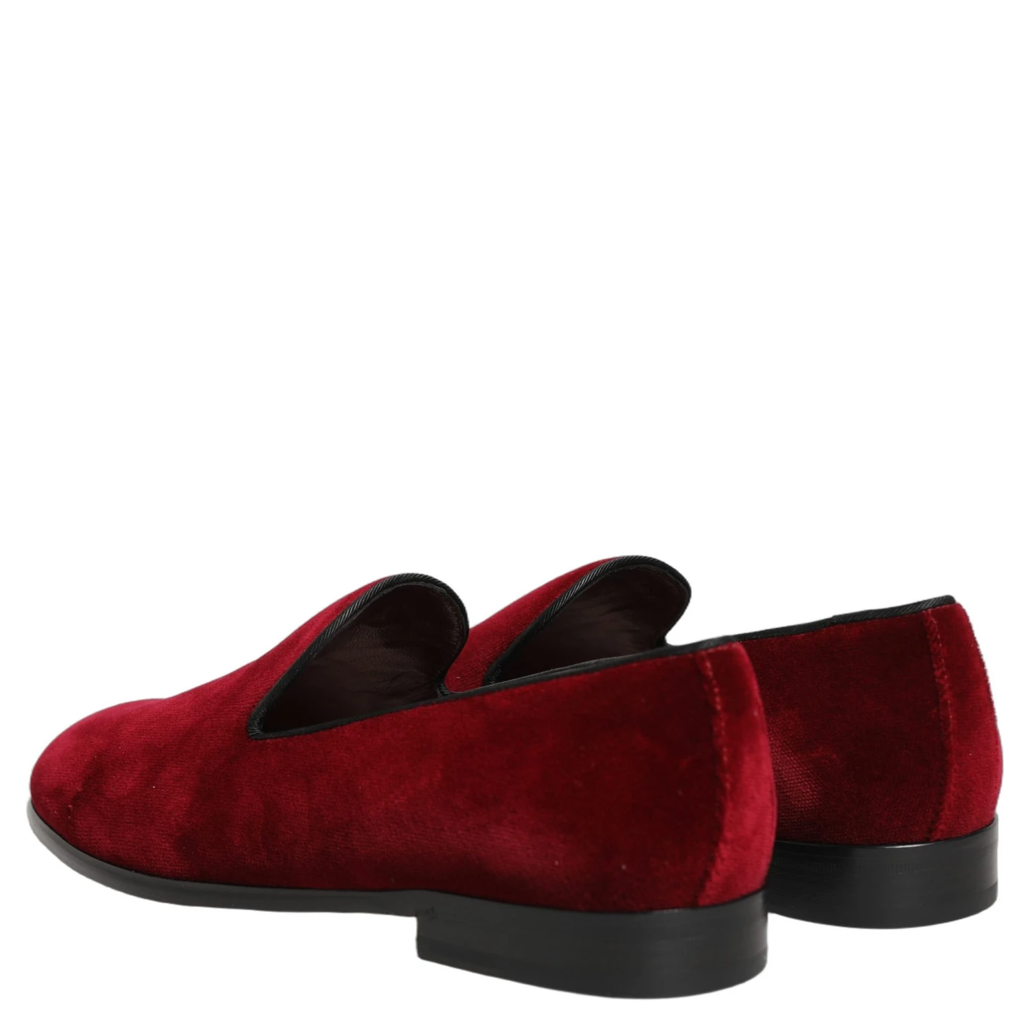 Maroon Velvet Slip On Dress Loafers Shoes