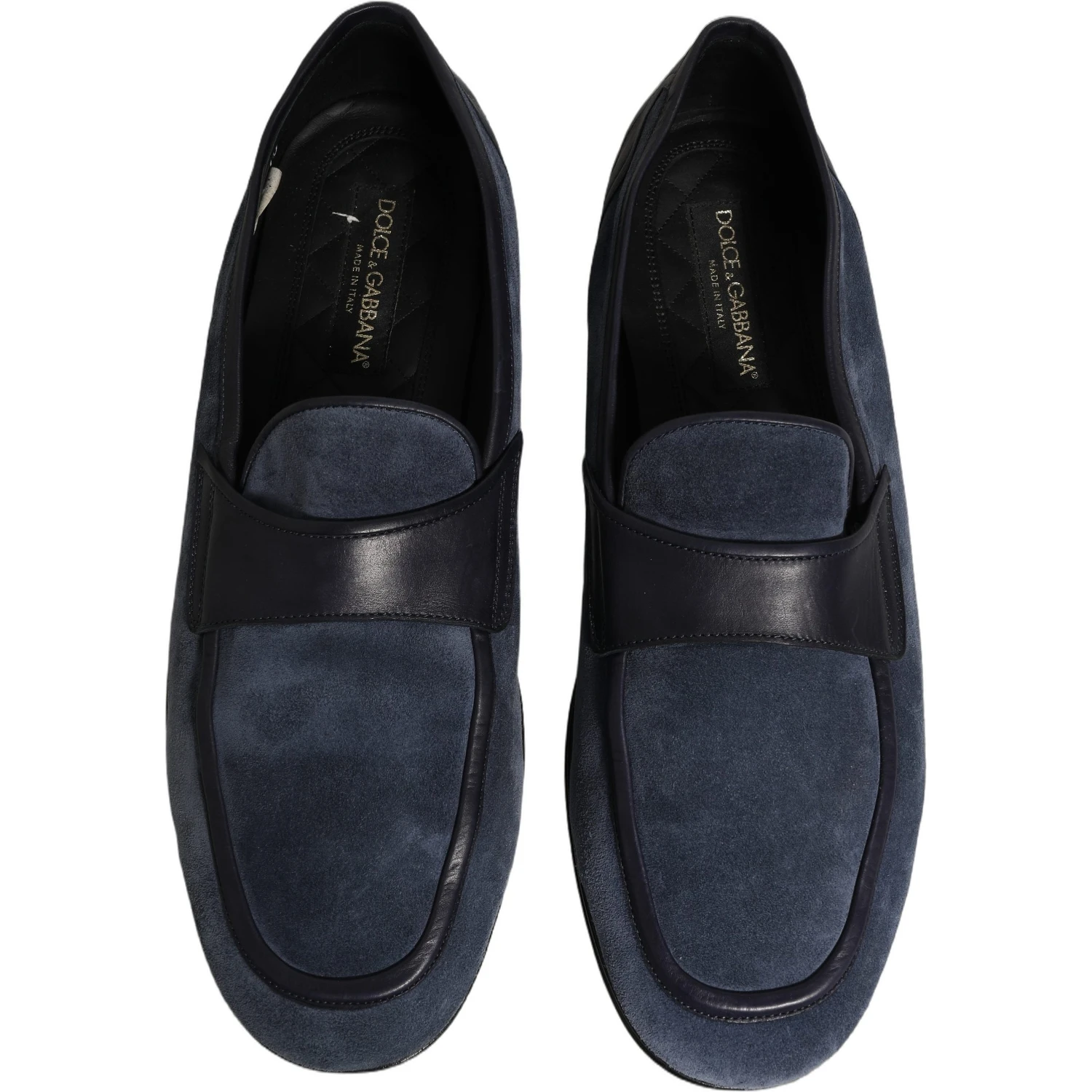 Blue Suede Leather Loafers Moccasins Shoes