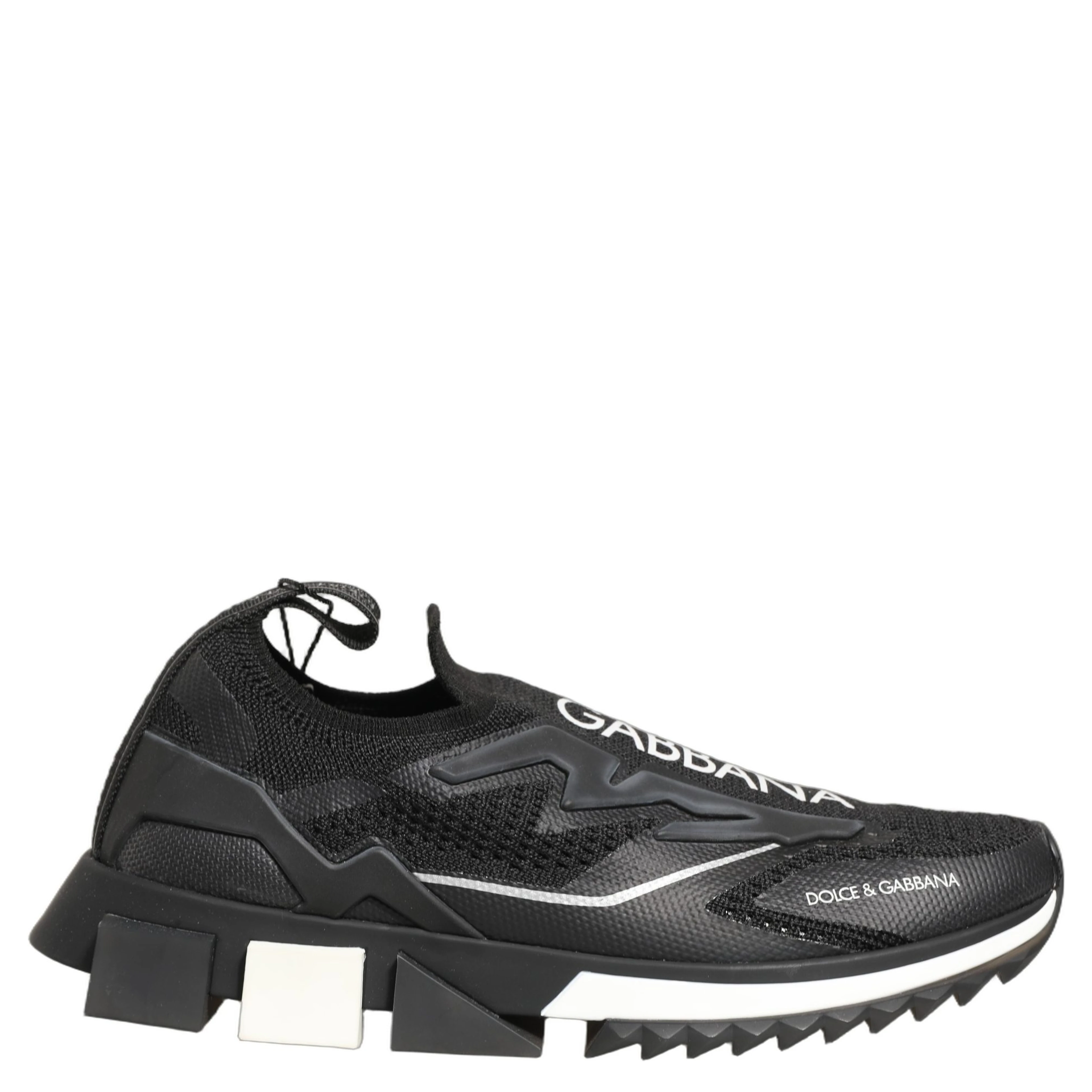 Black White Sorrento Slip-On Logo Sneakers Shoes