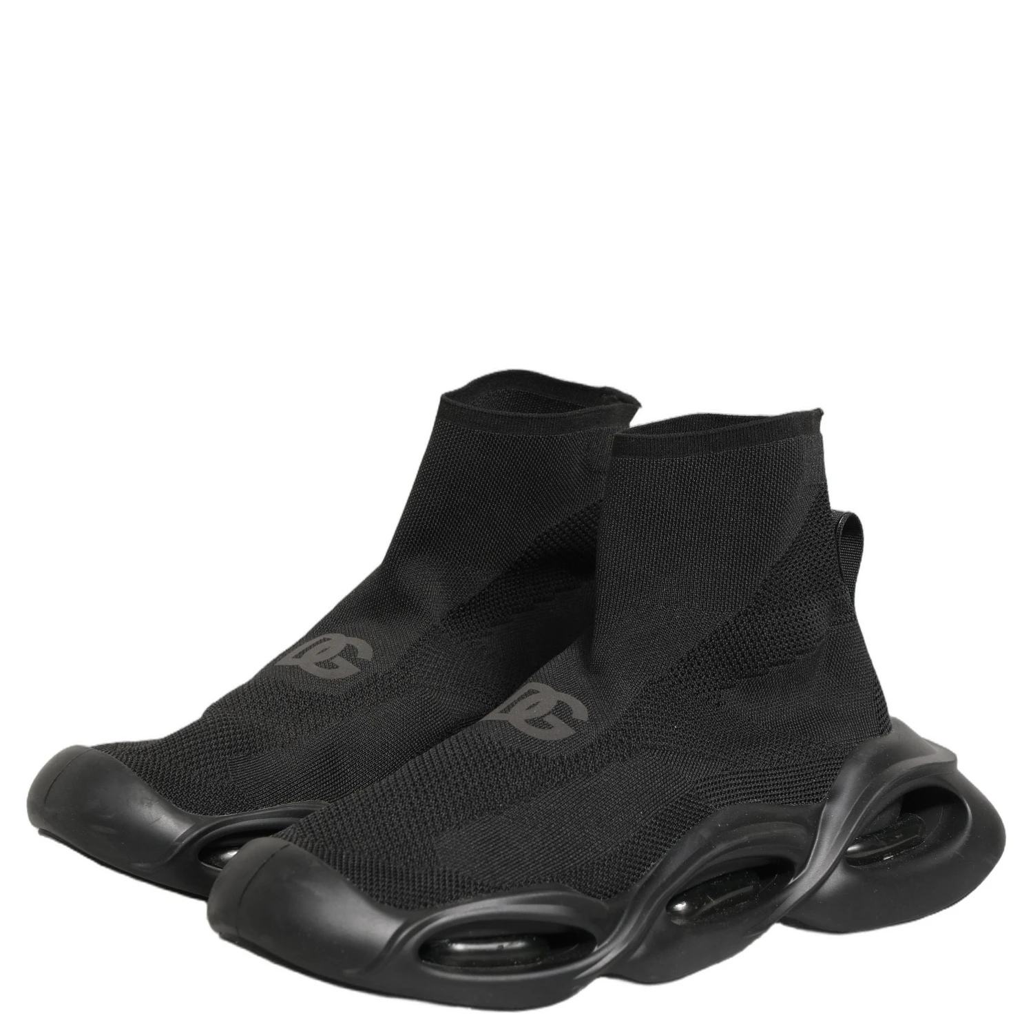 Black Slip On Wave Socks Men Sneakers Shoes