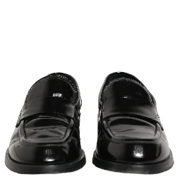 Black Leather Formal Men Dress Loafers Shoes