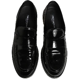 Black Leather Formal Men Dress Loafers Shoes