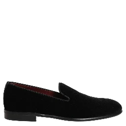 Black Velvet Loafers Formal Men Dress Shoes