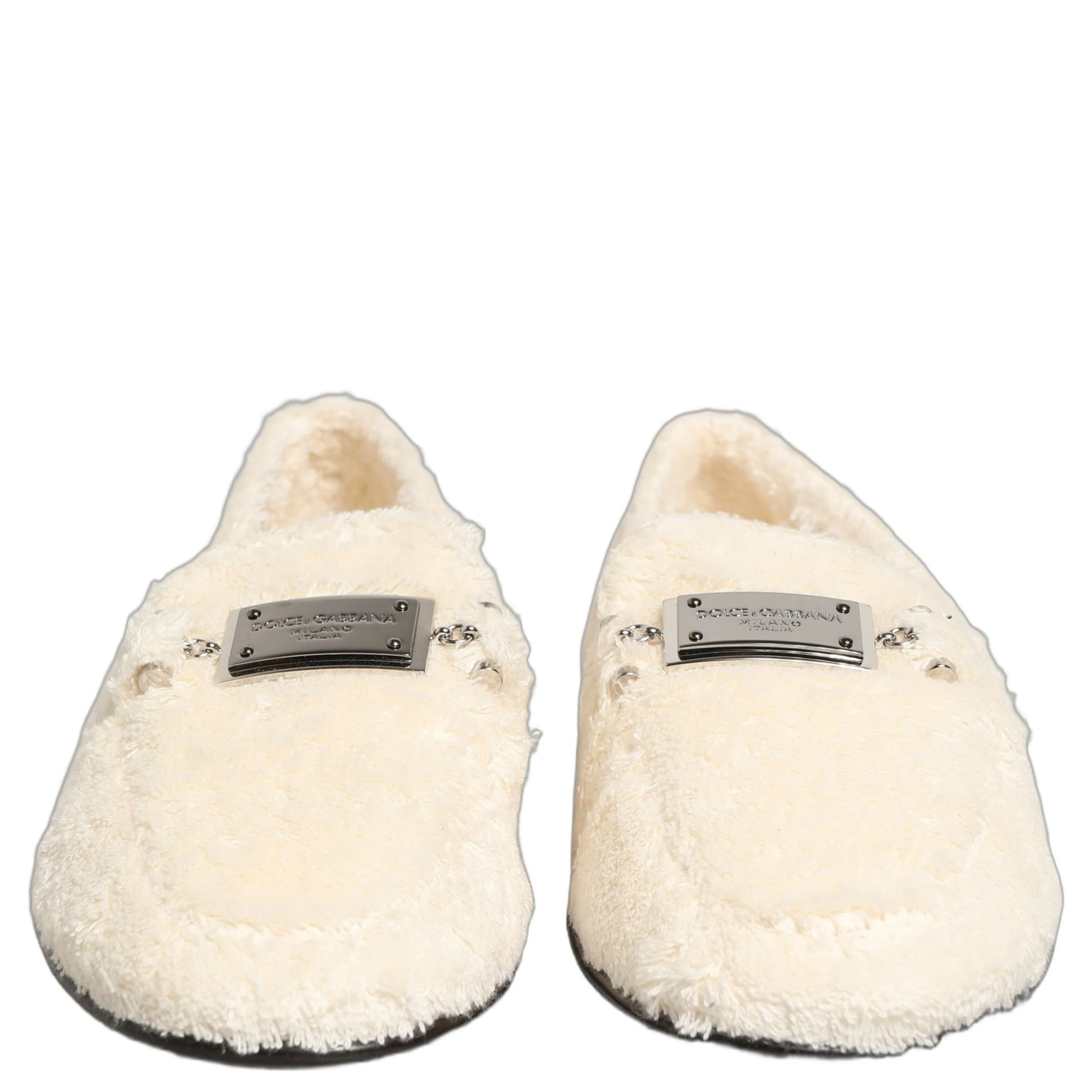 White Fur Shearling Men Dress Loafers Shoes