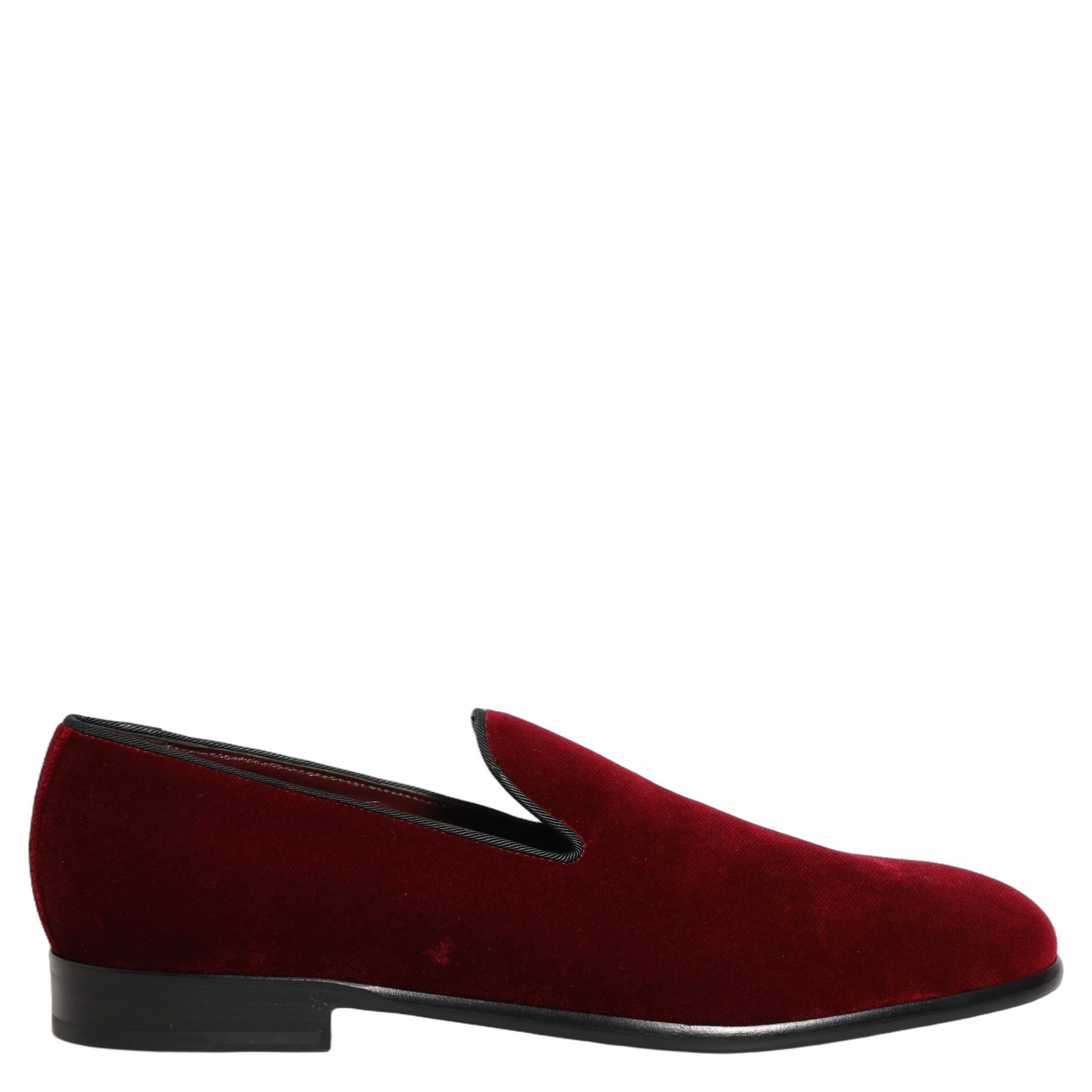 Maroon Velvet Slip On Dress Loafers Shoes