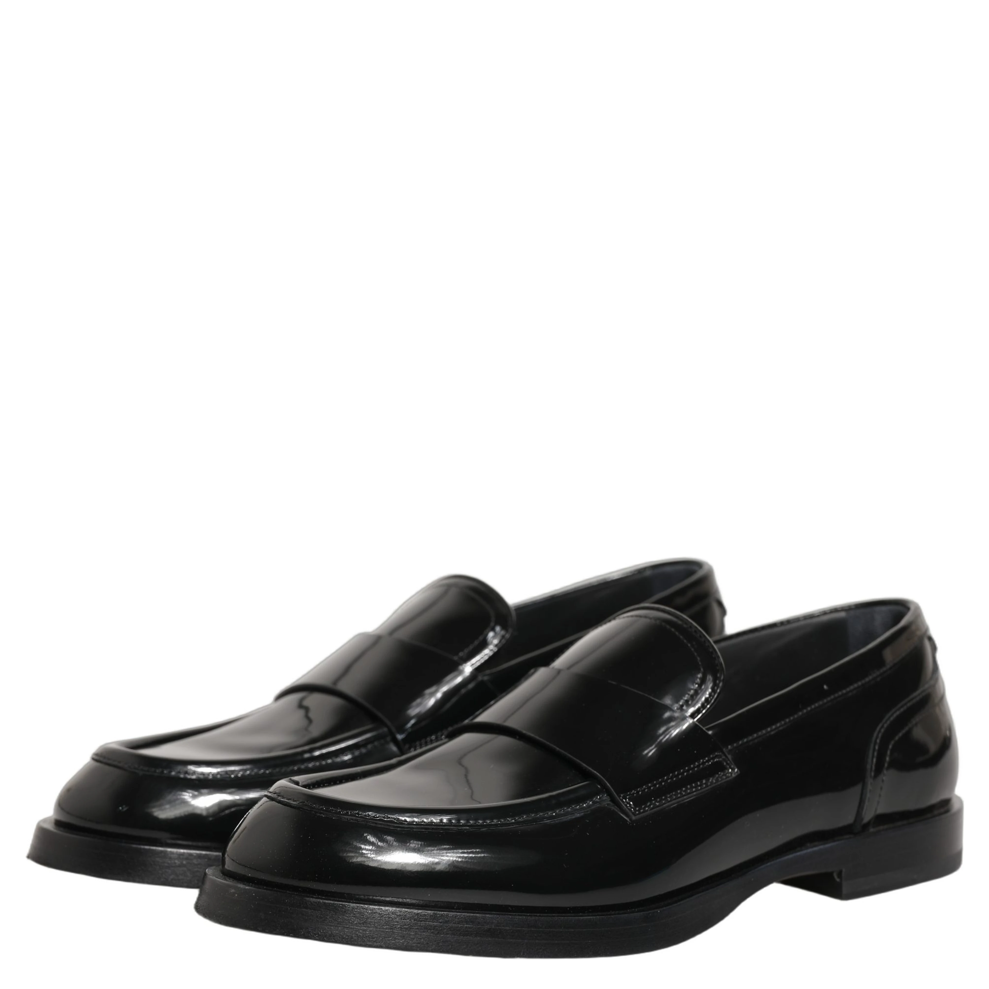 Black Leather Formal Men Dress Loafers Shoes