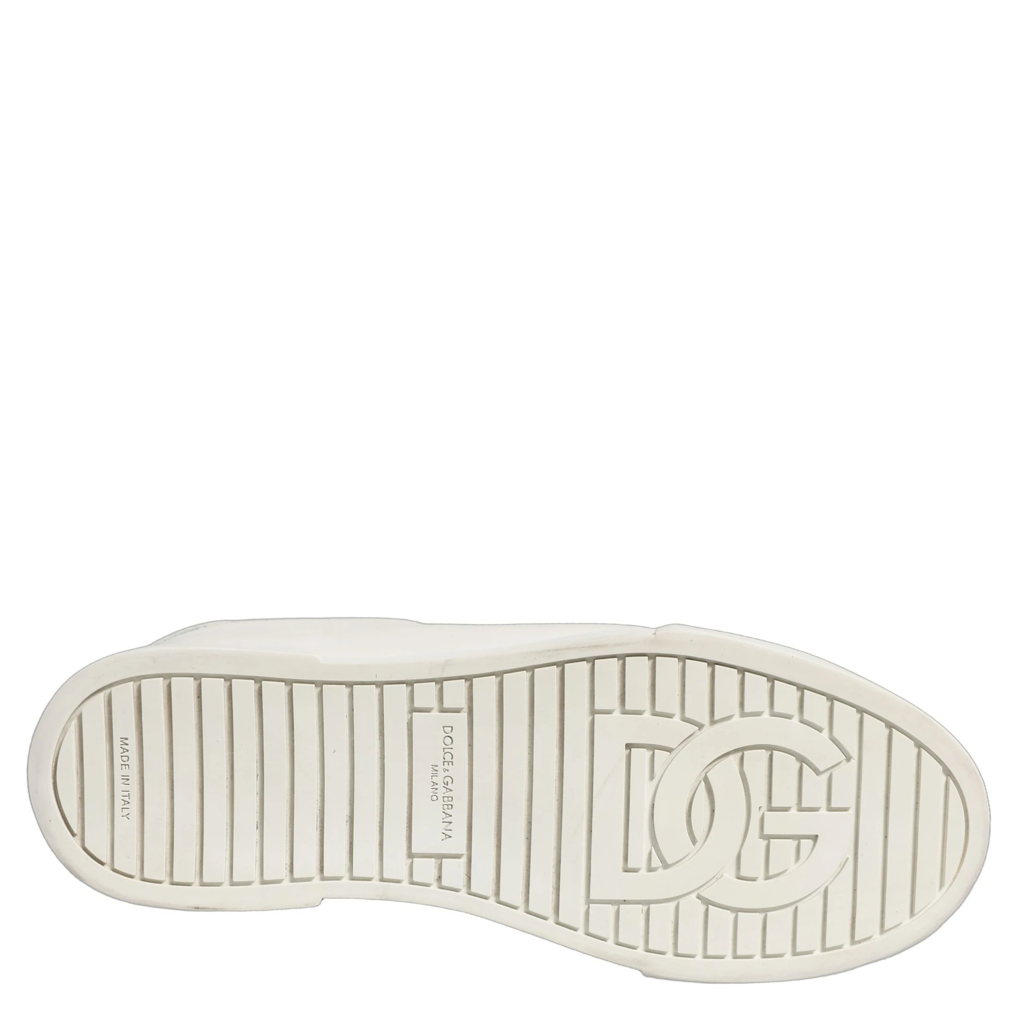 White Leather Logo Plaque Low Top Sneakers Shoes
