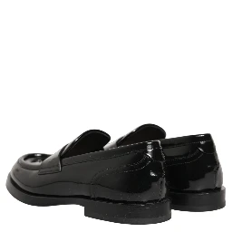 Black Leather Formal Men Dress Loafers Shoes