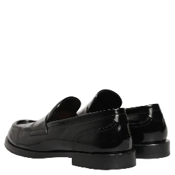 Black Leather Formal Men Dress Loafers Shoes