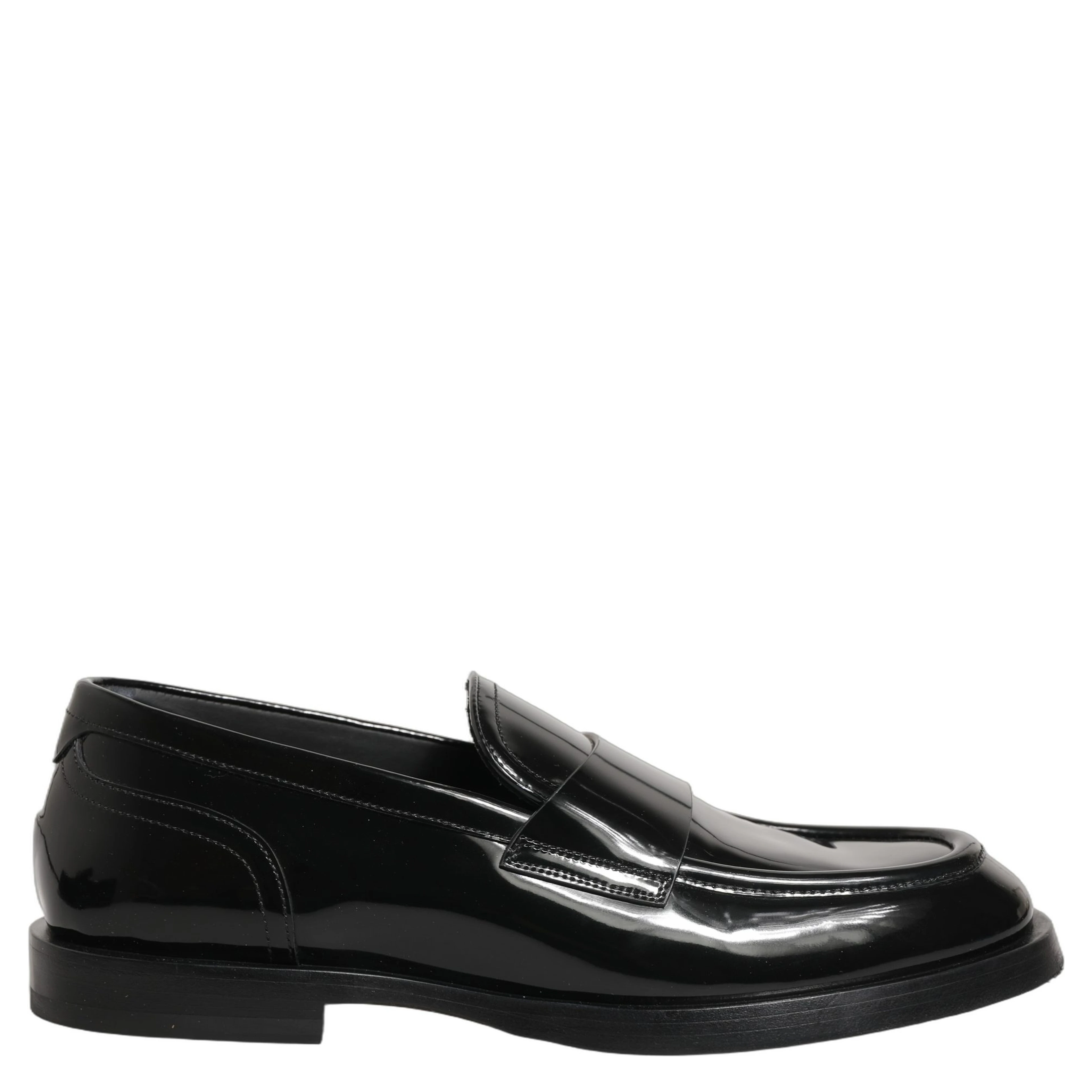 Black Leather Formal Men Dress Loafers Shoes