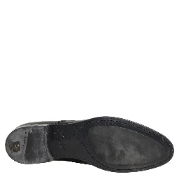 Dress Black Leather Lace Up Derby Shoes