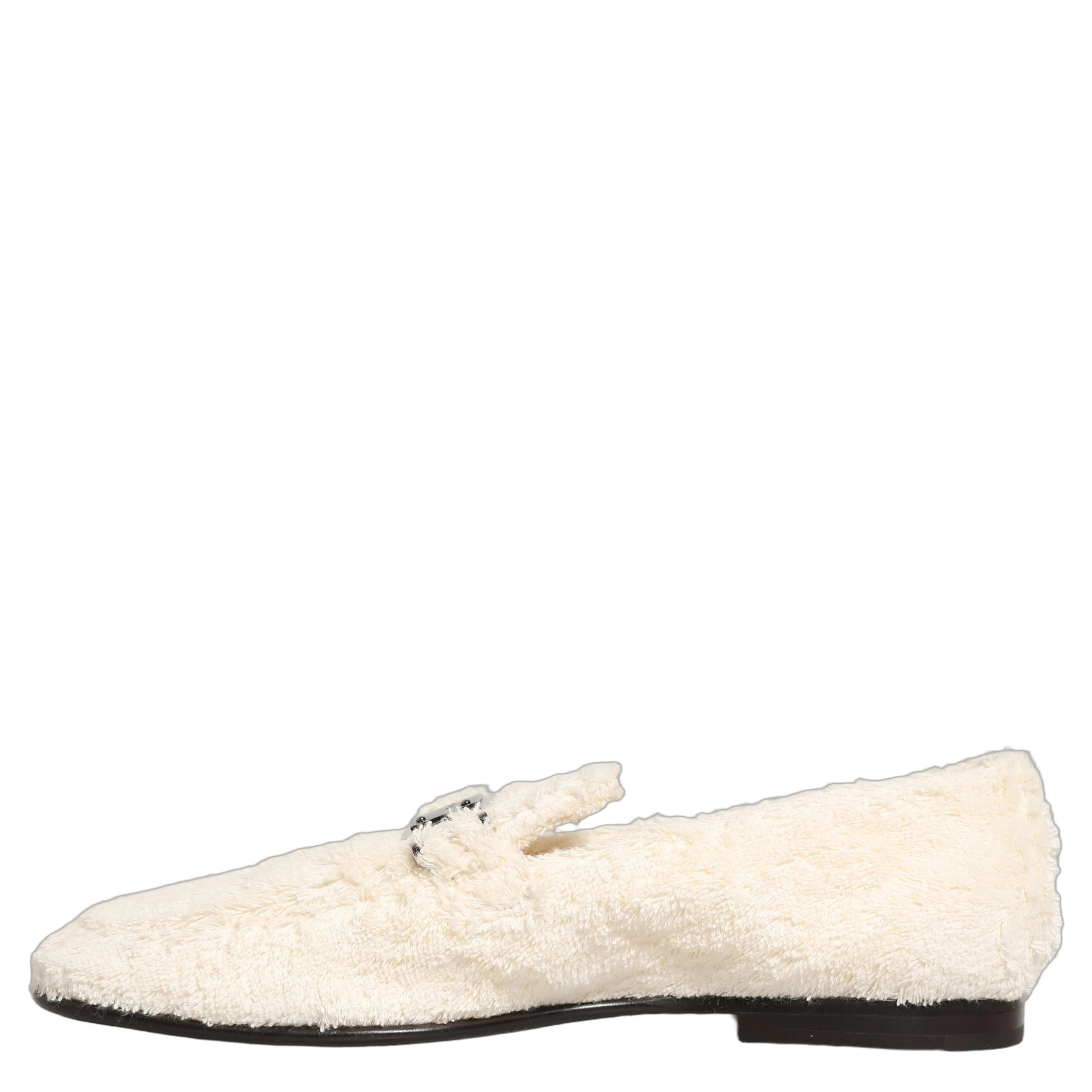 White Fur Shearling Men Dress Loafers Shoes