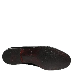 Black Velvet Cotton Loafers Formal Dress Shoes