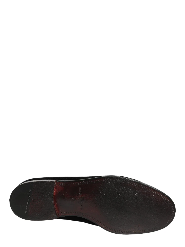 Black Velvet Cotton Loafers Formal Dress Shoes