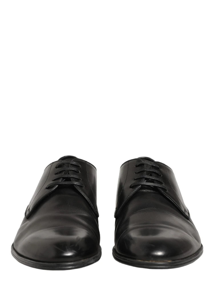 Dress Black Leather Lace Up Derby Shoes alternative