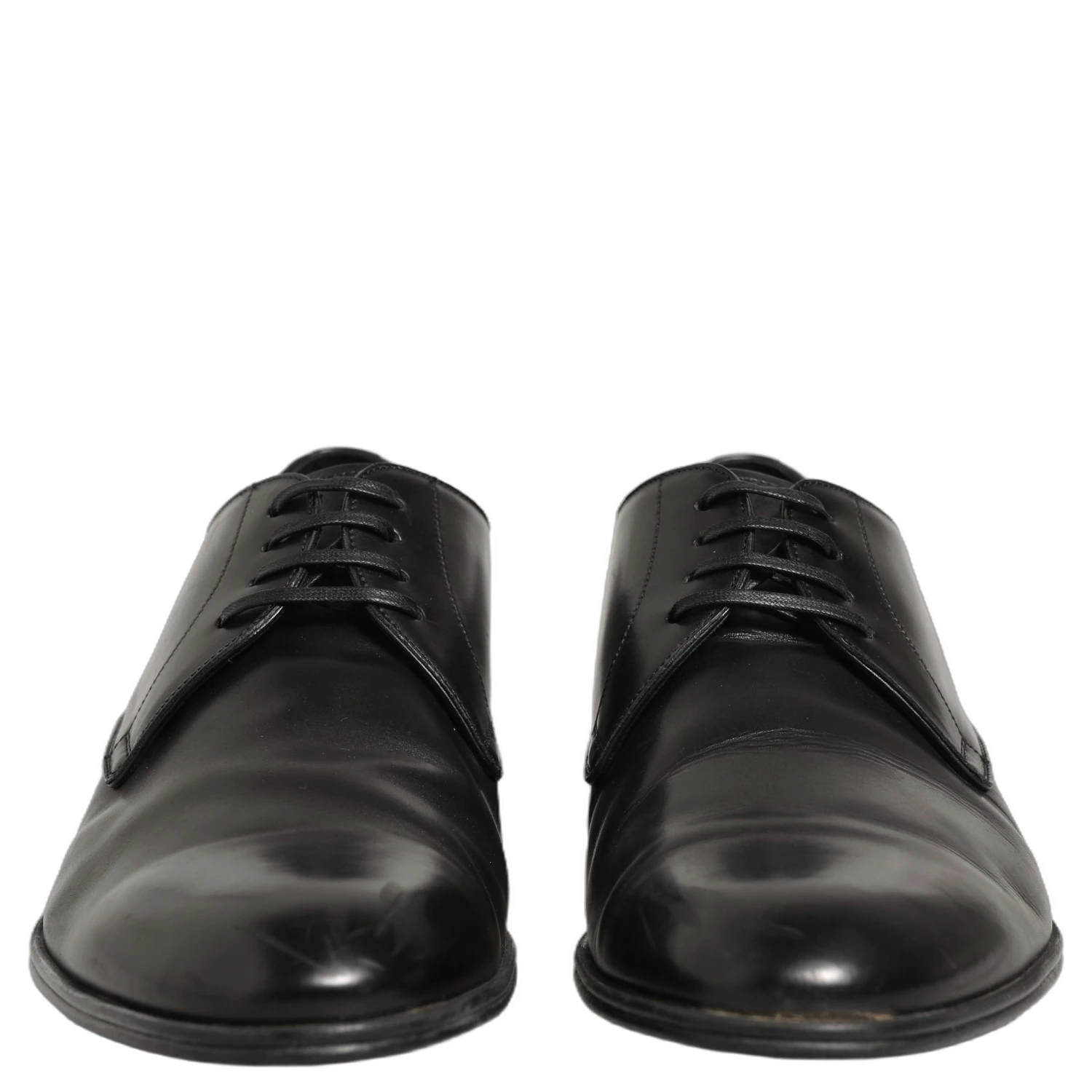 Dress Black Leather Lace Up Derby Shoes
