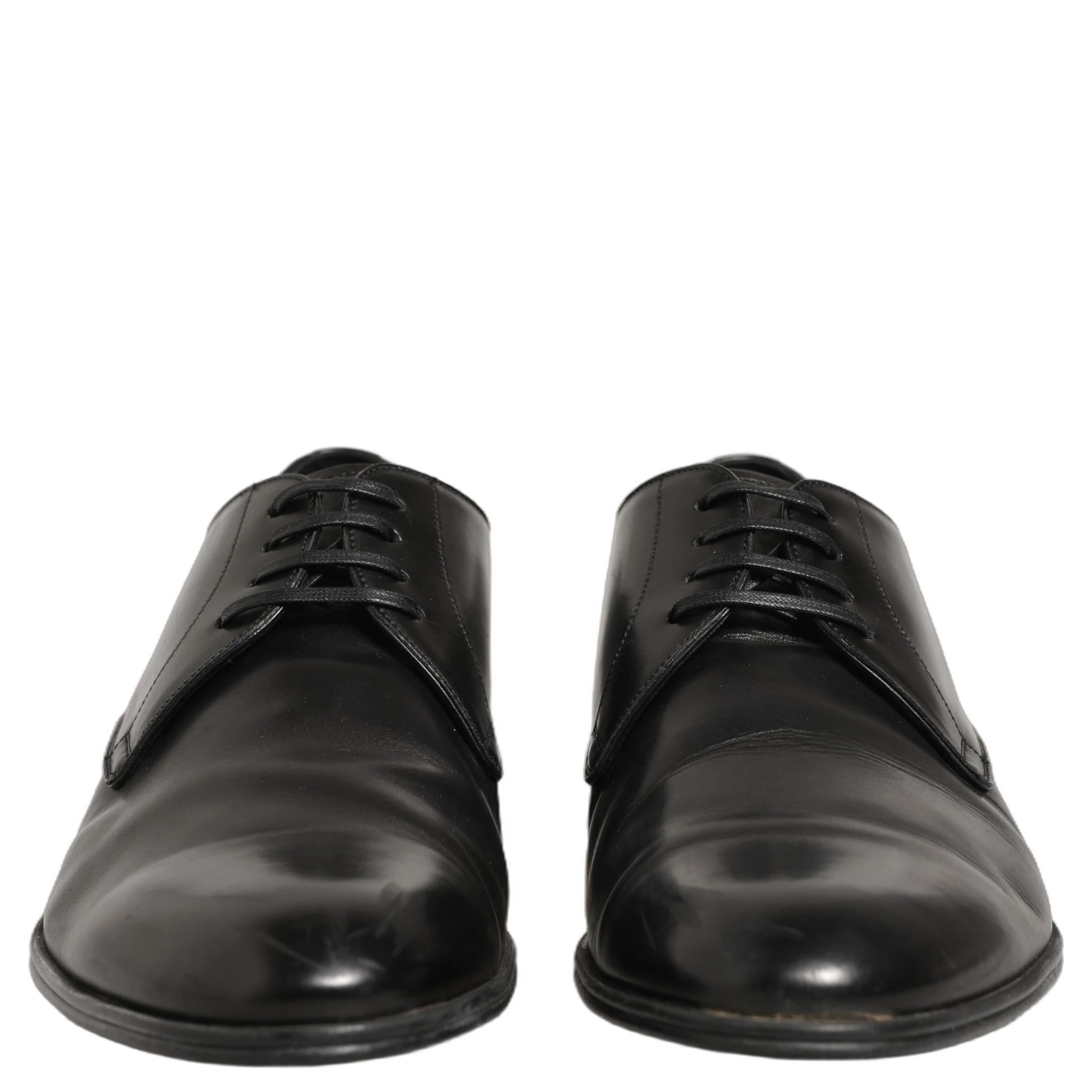 Dress Black Leather Lace Up Derby Shoes