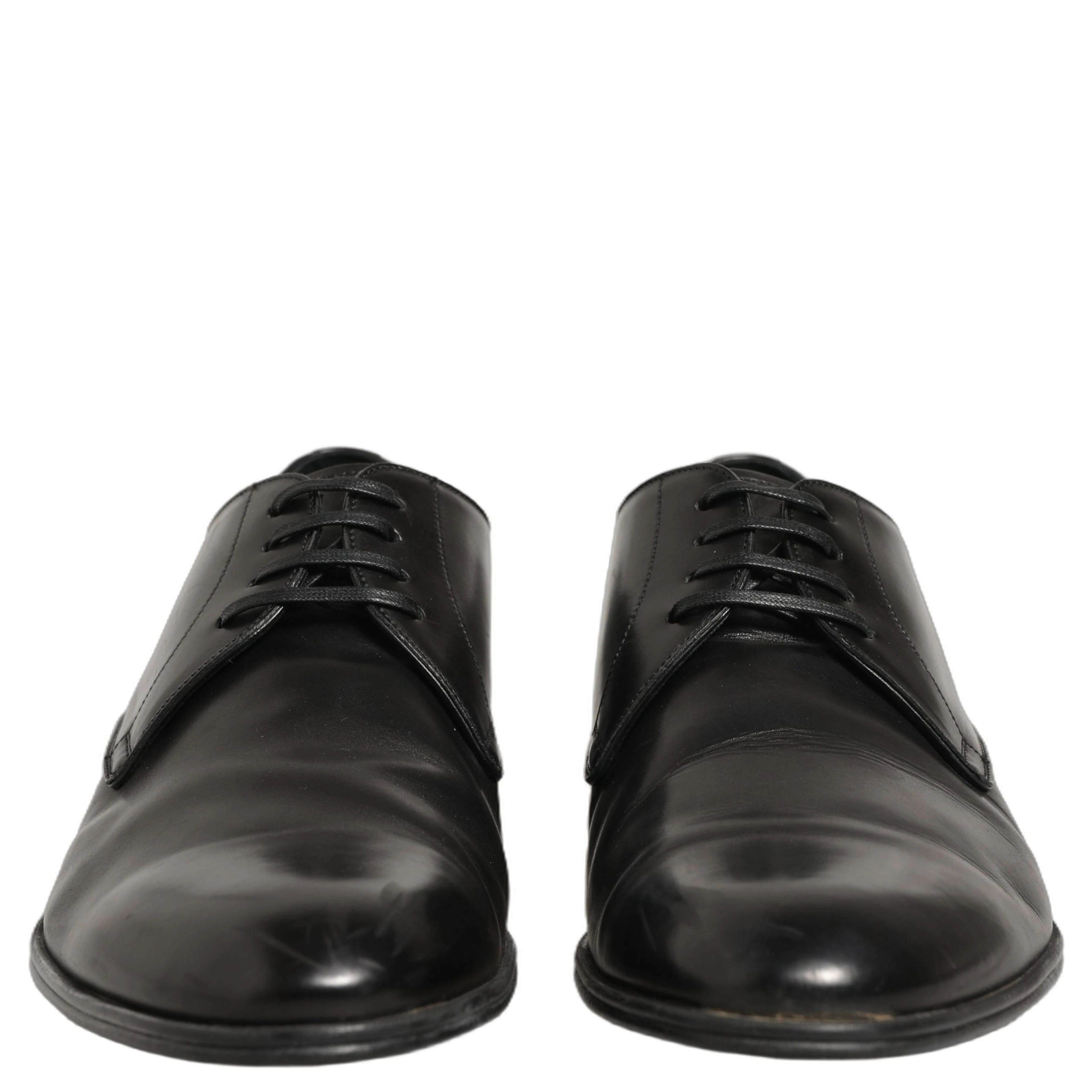 Dress Black Leather Lace Up Derby Shoes