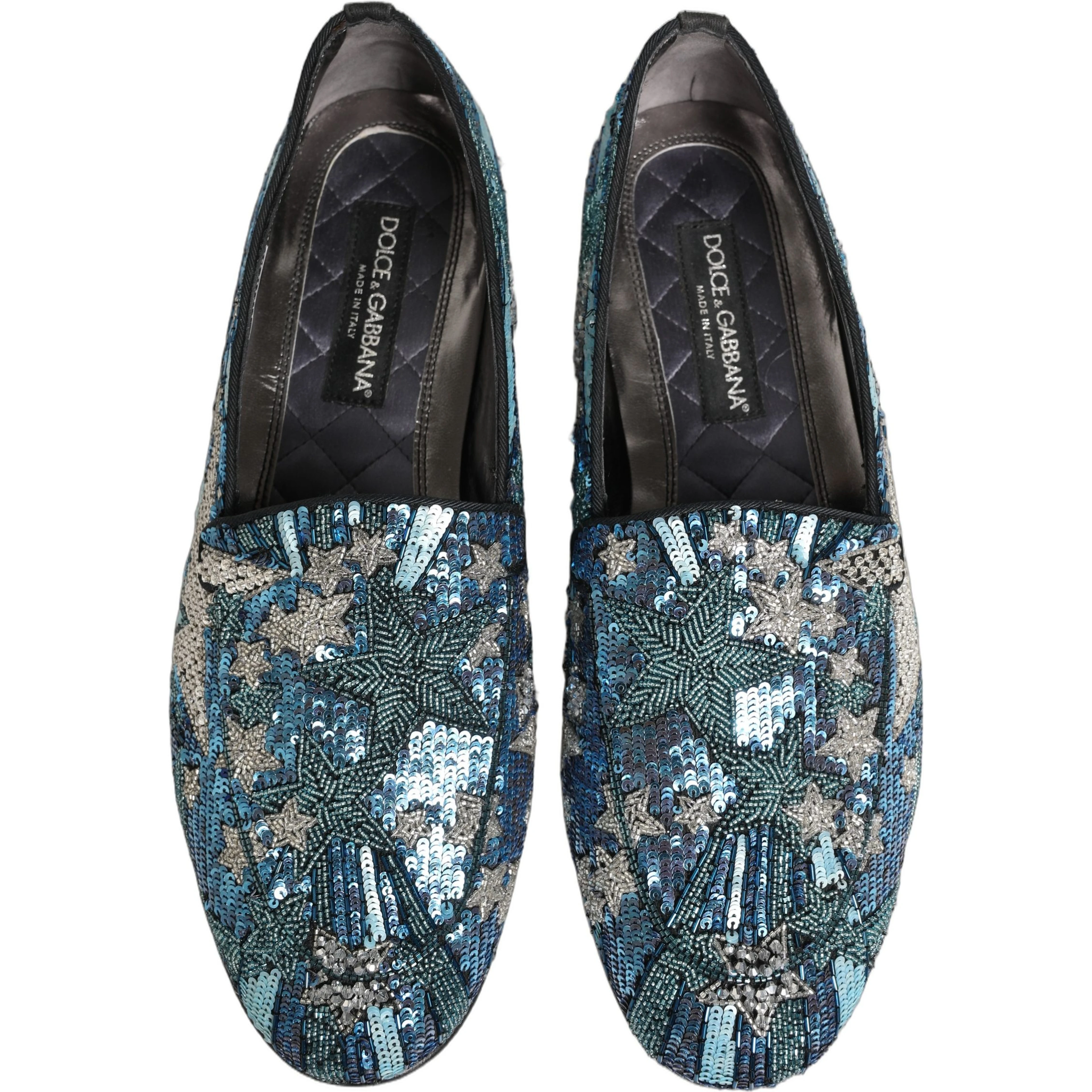 Multicolor Embroidered Sequin Loafers Shoes