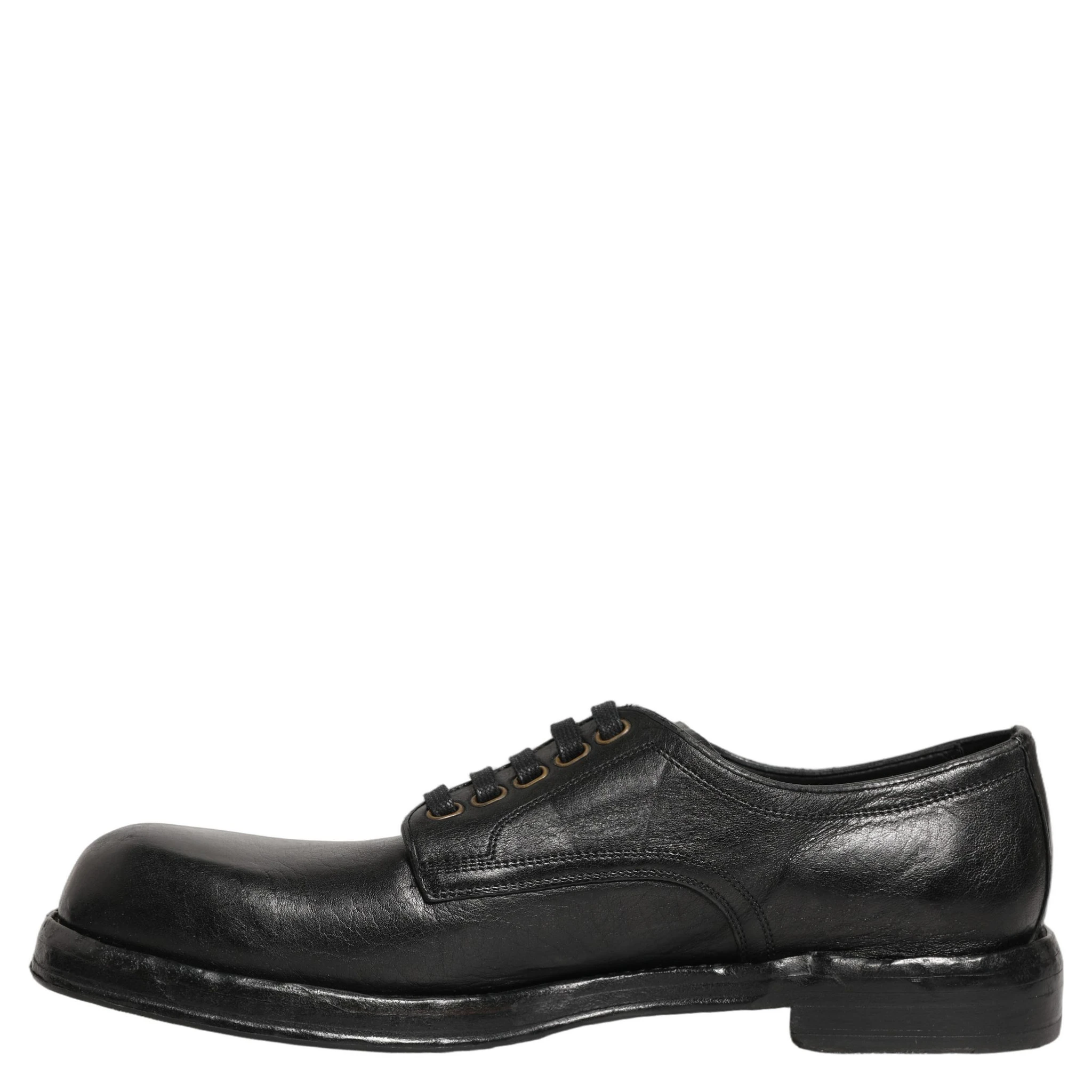 Black Leather Lace Up Derby Dress Men Shoes