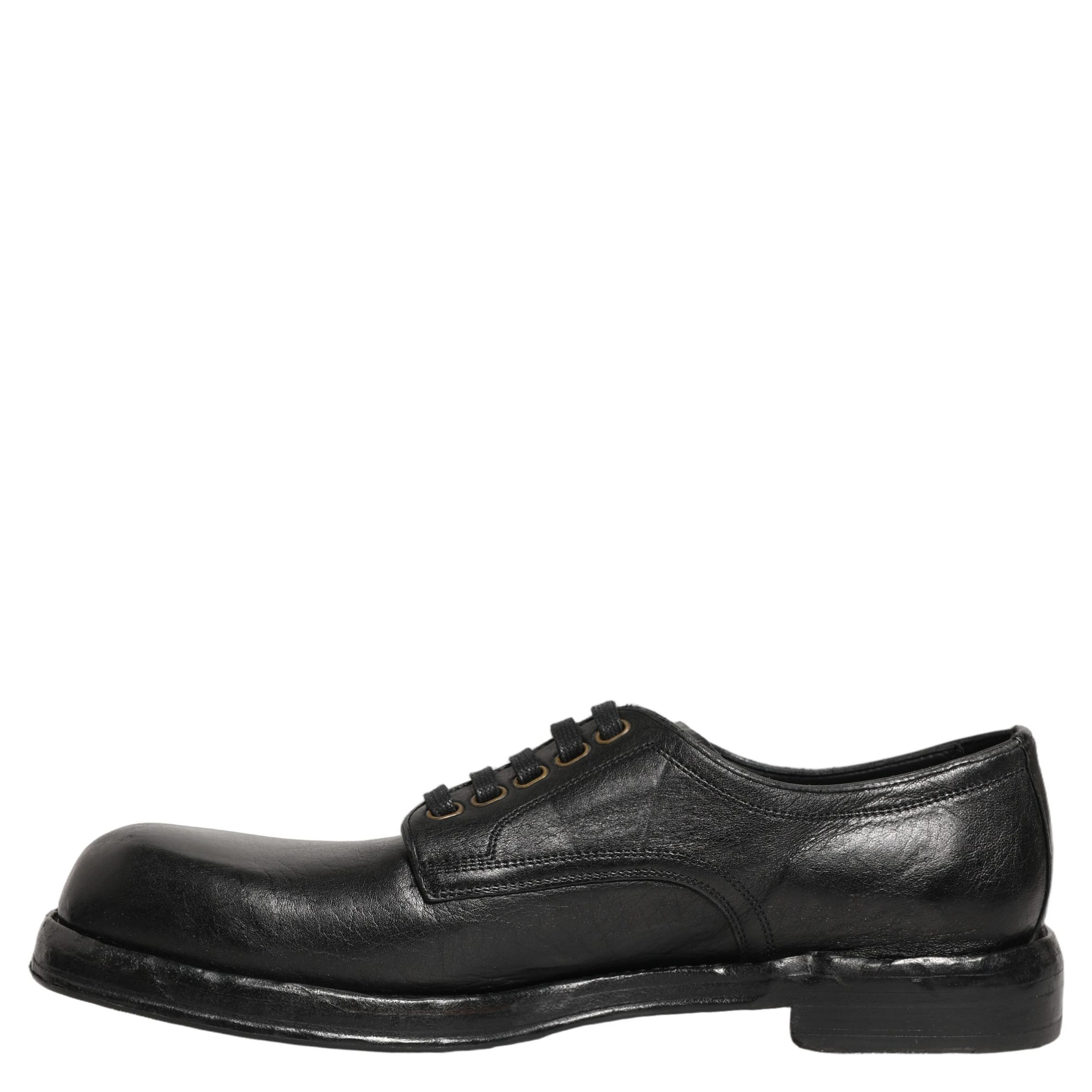 Black Leather Lace Up Derby Dress Men Shoes