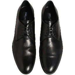 Dress Black Leather Lace Up Derby Shoes